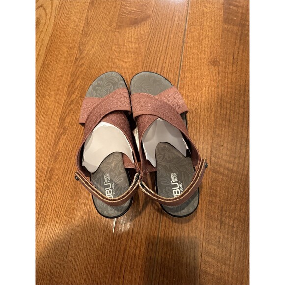 JBU by Jambu Womens Pink Alyssa Ankle Strap Open Toe Wedge Sandals Size 12M NEW - Picture 7 of 10